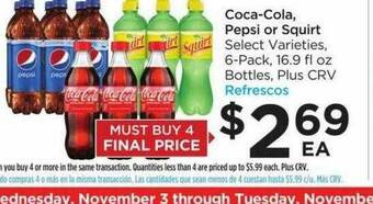Foods Co Coca-Cola, Pepsi Or Squirt offer