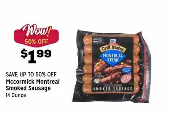 Grocery Outlet Mccormick Montreal Smoked Sausage offer
