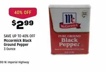 Grocery Outlet Mccormick Black Ground Pepper offer