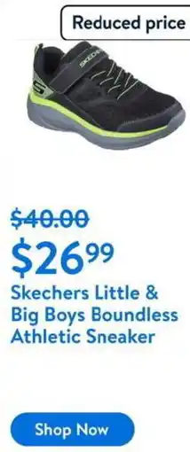 Walmart Skechers Little & Big Boys Boundless Athletic Sneaker offer