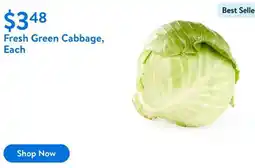 Walmart Fresh Green Cabbage offer