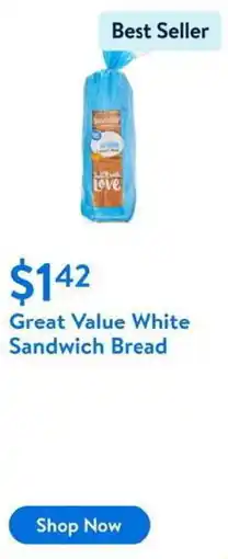 Walmart Great Value White Sandwich Bread offer