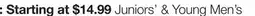 JC Penney Junior's & Young Men's Uniforms offer