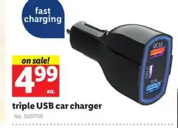 Lidl triple USB car charger offer