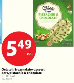 Lidl Gelatelli frozen dairy dessert bars, pistachio & chocolate offer