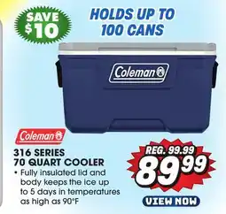 Big 5 Coleman 316 Series 70 Quart Cooler offer