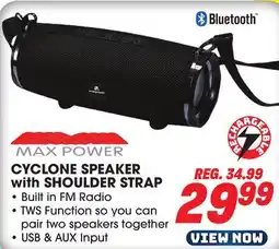 Big 5 Max Power Cyclone Bluetooth Speaker with Shoulder Strap offer