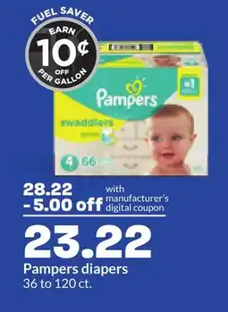 Hy-Vee Pampers diapers offer