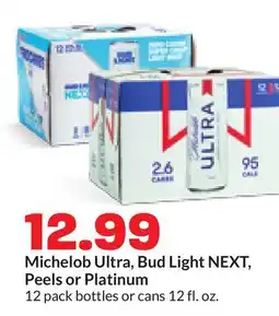 Hy-Vee Michelob Ultra, Bud Light NEXT, Peels or Platinum offer