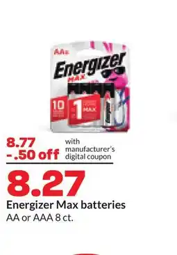 Hy-Vee Energizer Max batteries offer