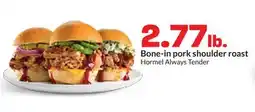 Hy-Vee Bone-in pork shoulder roast offer