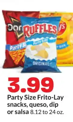 Hy-Vee Party Size Frito-Lay snacks, queso, dip or salsa offer