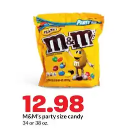 Hy-Vee M & M' s party size candy offer