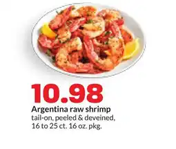 Hy-Vee Argentina raw shrimp offer