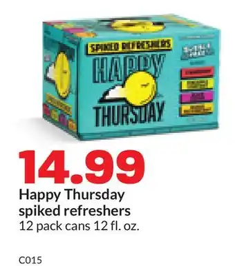 Hy-Vee Happy Thursday spiked refreshers offer