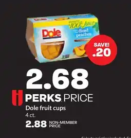 Hy-Vee Dole fruit cups offer