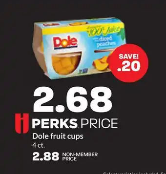 Hy-Vee Dole fruit cups offer
