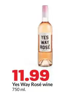 Hy-Vee Yes Way Rosé wine offer