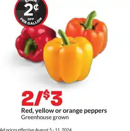 Hy-Vee Red, yellow or orange peppers offer