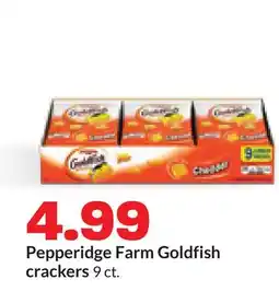 Hy-Vee Pepperidge Farm Goldfish crackers offer