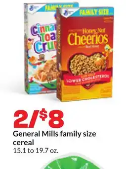Hy-Vee General Mills family size cereal offer