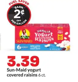 Hy-Vee Sun-Maid yogurt covered raisins offer
