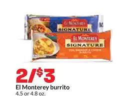 Hy-Vee El Monterey burrito offer
