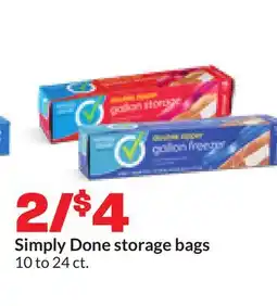 Hy-Vee Simply Done storage bags offer