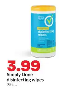Hy-Vee Simply Done disinfecting wipes offer