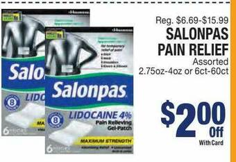 Kinney Drugs Salonpas Pain Relief offer