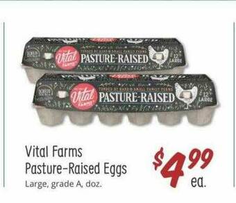 Sprouts Farmers Market Vital Farms Pasture-raised Eggs offer
