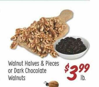 Sprouts Farmers Market Walnut Halves & Pieces Or Dark Chocolate Walnuts offer