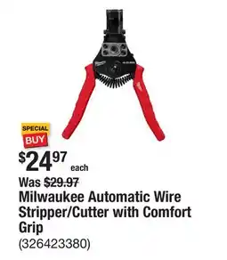 The Home Depot Milwaukee Automatic Wire Stripper/Cutter with Comfort Grip offer