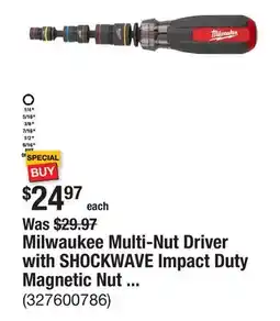 The Home Depot Milwaukee Multi-Nut Driver with SHOCKWAVE Impact Duty Magnetic Nut Drivers offer