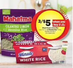 Meijer Minute Ready to Serve Rice 2 pk./4.4-7 oz. or Mahatma Rice 8.8 oz. offer