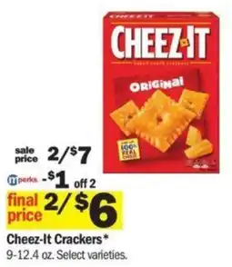 Meijer Cheez-It Crackers 9-12.4 oz. Select varieties. offer