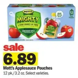 Meijer Mott's Applesauce Pouches 12 pk./3.2 oz. Select varieties. offer