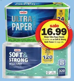 Meijer Meijer Ultra Paper Towels offer