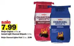 Meijer Meijer Original 16 lbs. or Instant Light Charcoal Briquets 12 lbs. offer
