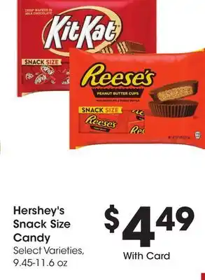 Ralphs Hershey's Snack Size Candy offer