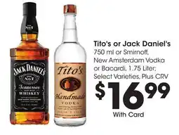 Ralphs Tito's or Jack Daniel's offer