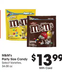 Ralphs M&M's Party Size Candy offer
