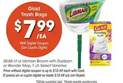 Ralphs Glad Trash Bags offer