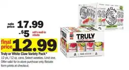 Meijer Truly or White Claw Variety Pack offer