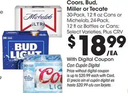 Ralphs Coors, Bud, Miller or Tecate offer