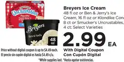 Food 4 Less Breyers Ice Cream offer