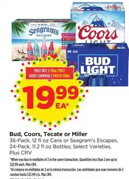 Food 4 Less Bud, Coors, Tecate or Miller offer