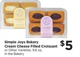 Food 4 Less Simple Joys Bakery Cream Cheese Filled Croissant offer