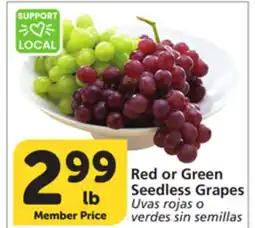 Vons Red or Green Seedless Grapes offer
