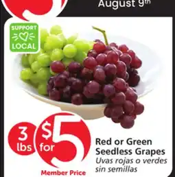 Albertsons Red or Green Seedless Grapes offer